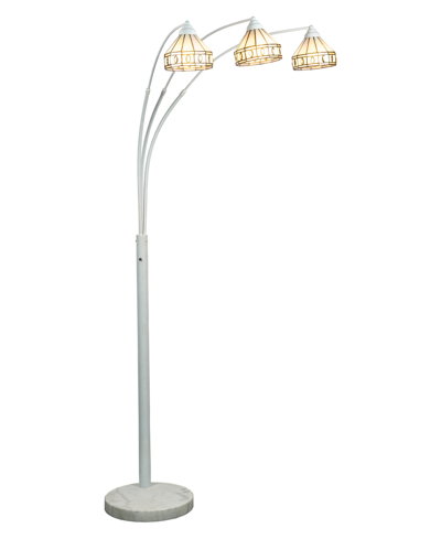 Dale Tiffany Sarajevo Arc 3-light Floor Lamp In Beige