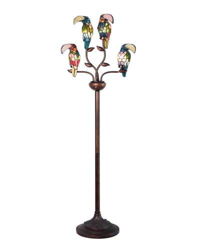 Dale Tiffany Toucans Floor Lamp In Multi