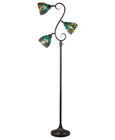 Dale Tiffany Alassio 3-light Floor Lamp In Teal