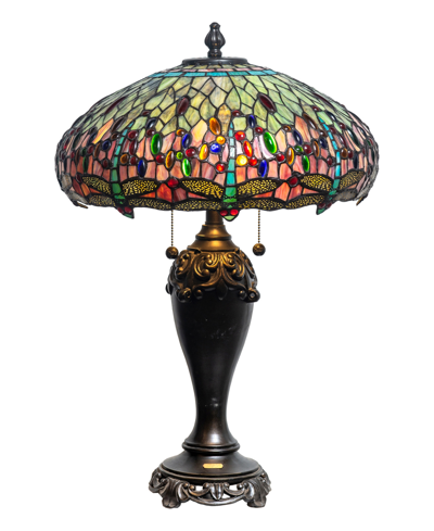 Dale Tiffany Aurelia Dragonfly Table Lamp In Multi