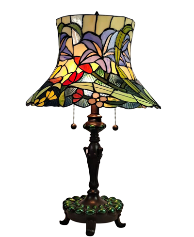 Dale Tiffany Entrada Floral Table Lamp In Multi