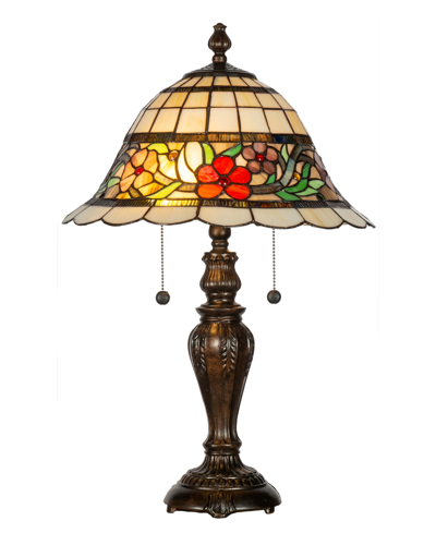 Dale Tiffany Seville Floral Table Lamp In Multi