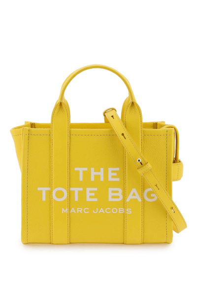Marc Jacobs The Leather Mini Tote Bag In Yellow