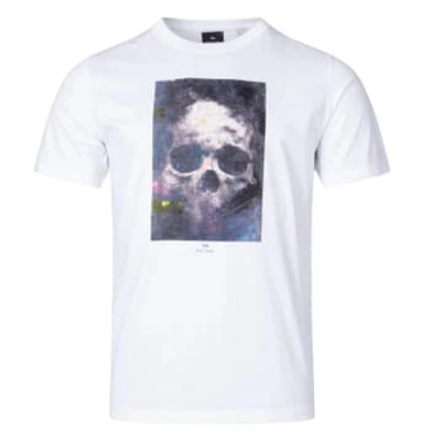 Ps By Paul Smith Skull-print Short-sleeve T-shirt In White