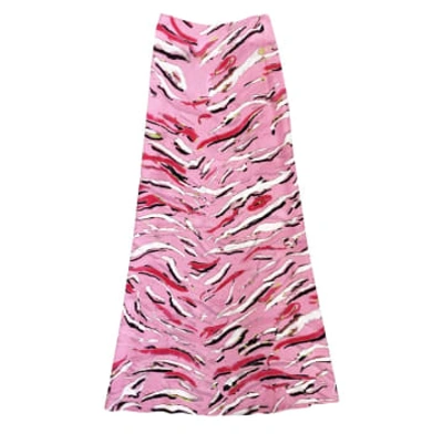 Hayley Menzies Tiger Splash Pink A-line Maxi Skirt