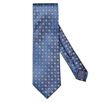 Eton Medallion Silk Tie In Blue