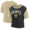 NIKE NIKE GOLD/BLACK NEW ORLEANS SAINTS HIGH HIP FASHION T-SHIRT