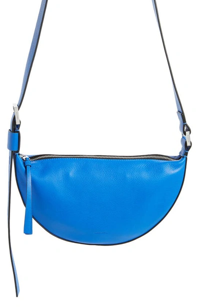 Allsaints Half Moon Crossbody Bag In Cala Blue