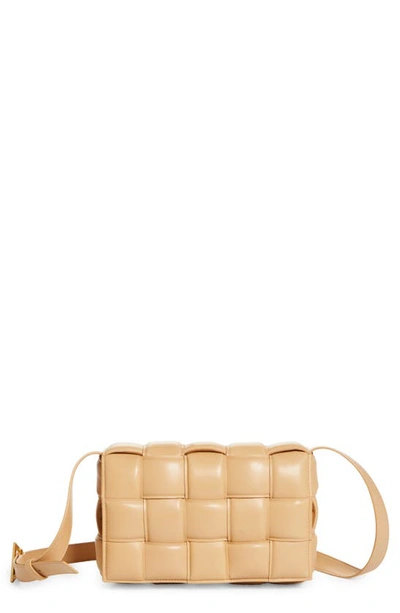 Bottega Veneta Padded Cassette Bag In Almond-gold