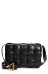 Bottega Veneta Padded Cassette Crossbody Bag In Black Gold