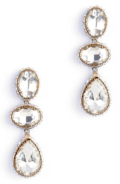 Deepa Gurnani Hadlee Drop Earrings In Silver