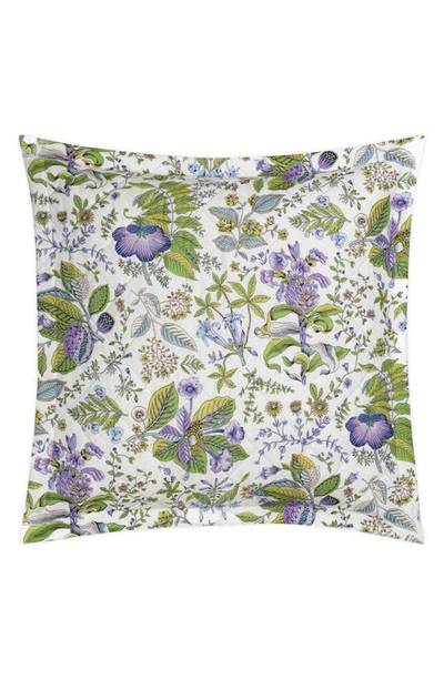 Matouk Pomegranate Quilted Linen Pillow Sham In Lilac