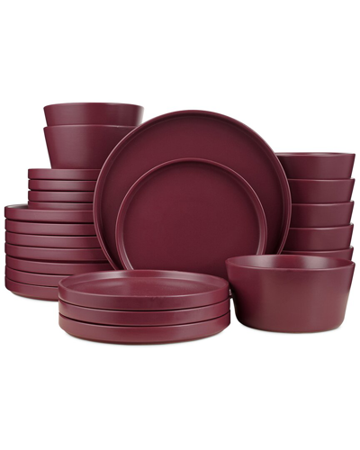 Stone Lain Chelsea 24 Pc. Dinnerware Set, Service For 8 In Purple
