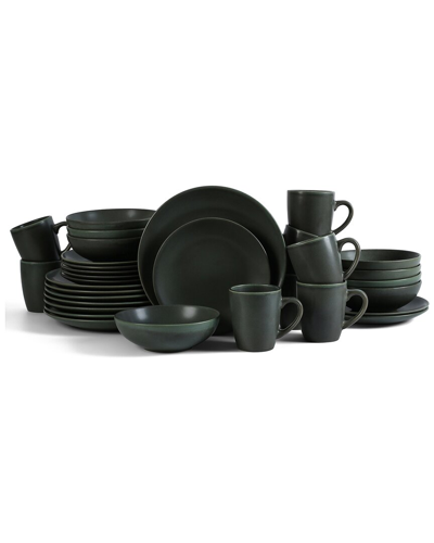 Stone Lain Grao 32 Pc. Dinnerware Set, Service For 8 In Green