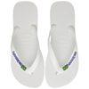 Havaianas Brasil Logo Flip Flops In White In White