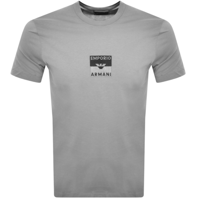 Armani Collezioni Emporio Armani Crew Neck Logo T Shirt Grey