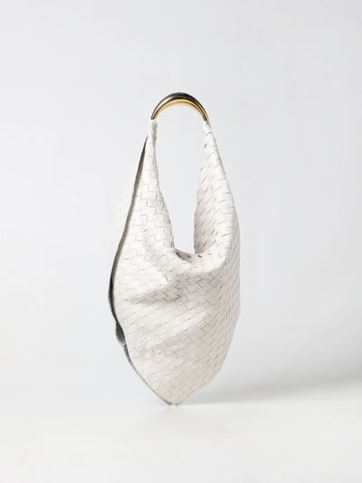 Bottega Veneta Foulard Shoulder Bag In White