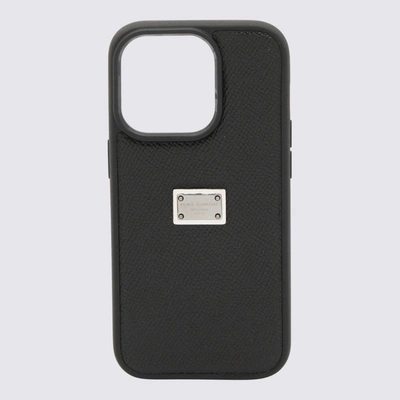 Dolce & Gabbana Black Rubber Logo Phone Case