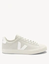 Veja Campo Suede Leather Sneaker In Natural White In Brown
