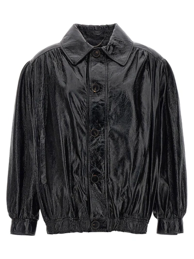 ALESSANDRA RICH ALESSANDRA RICH LEATHER BOMBER JACKET