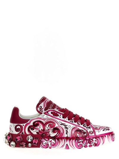 Dolce & Gabbana Majolica-print Sneakers In Multicolour