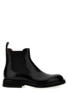 SANTONI CHELSEA LEATHER ANKLE BOOTS BOOTS, ANKLE BOOTS BLACK