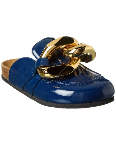 Jw Anderson Chain Patent Mule In Blue