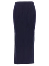 ALESSANDRA RICH KNIT MIDI SKIRT SKIRTS BLUE