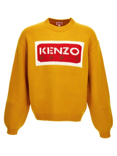 Kenzo Tricolor  Paris Sweater In Yellow