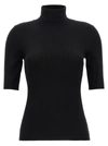 Theory Leenda R Ribbed Merino Wool-blend Turtleneck Sweater