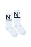 N°21 Cotton Blend Socks With Logo In White