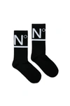 N°21 Cotton Blend Socks With Logo In Black