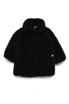 N°21 Kids' Faux Fur Coat In Black