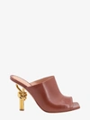 Bottega Veneta Knot Leather Heeled Sandals In Brown