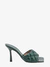 Bottega Veneta Bv Lido Green Quilted Leather Mules  Woman