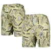 Wes & Willy Men's  Khaki Ucf Knights Vintage-inspired Floral Swim Trunks In Vegas Gold
