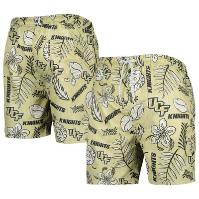 WES & WILLY WES & WILLY KHAKI UCF KNIGHTS VINTAGE FLORAL SWIM TRUNKS