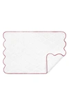 Matouk Cairo Scallop Trim Cotton Quilted Mat In Rally Red