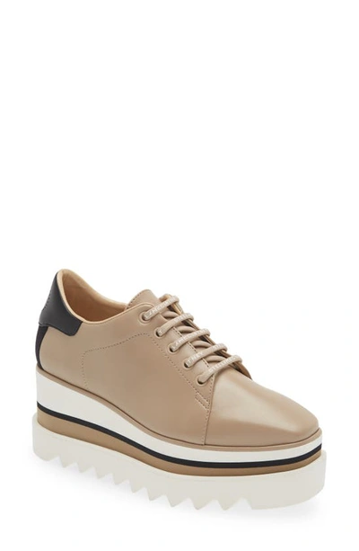 Stella Mccartney Sneak-elyse Platform Wedge Sneaker In Beige
