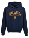 Dsquared2 University-print Drawstring Hoodie In Blue
