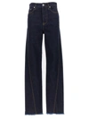 Lanvin Denim Twisted Regular Pants In Blue