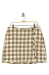 MADEWELL GINGHAM CHECK QUILTED FLANNEL MINISKIRT