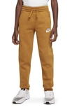 Nike Sportswear Club Fleece Big Kids' Pants In Desert Ochre/ White