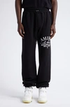 Amiri Logo Printed Drawstring Sweatpants In Black
