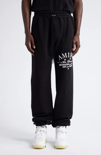 Amiri Arts District Straight-leg Track Pants In Black