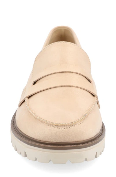 Journee Collection Kenly Womens Moc Closed Toe Loafers In Nude