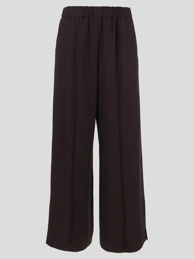 Jil Sander Weite Hose Mit Stretchbund In Brown