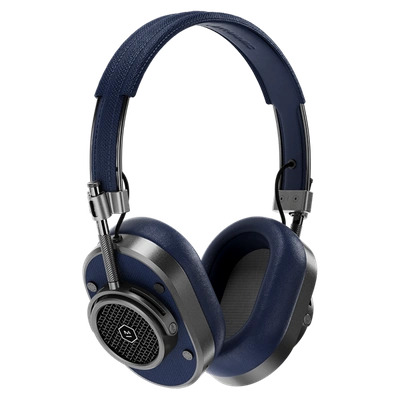 Master & Dynamic ® Mh40 Wireless Over-ear Premium Leather Headphones In Gunmetal/navy