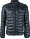 Ea7 Down Jacket In Blue