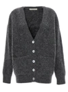 Alessandra Rich Cardigan With Back Bear Motif And Appliques